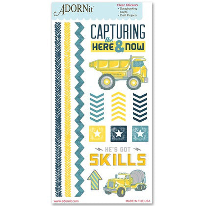 Construction Clear Sticker Sheet - Carolees Creation/Adornit image 0