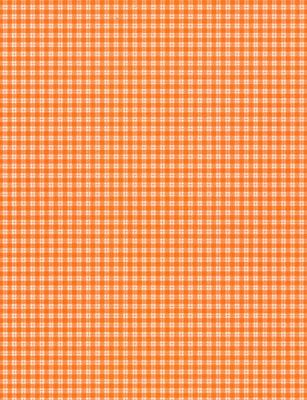 Orange Small Plaid 8 1/2x11 Paper / Paper Patch image 0