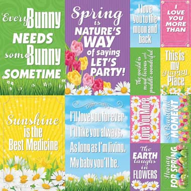 Happy Easter Poster 12x12 Cardstock Stickers - Reminisce image 0