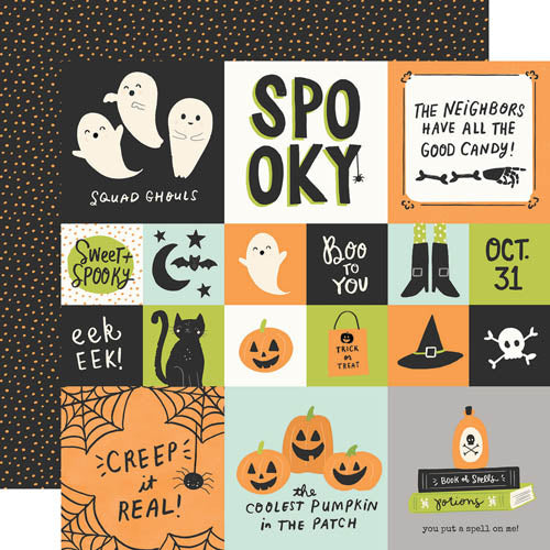 Spooky Nights 2x2/4x4 Elements Paper - Simple Stories image 0