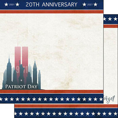 9-11 Patriot 20th Anniversary Day Paper - Scrapbook Customs image 0