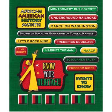 African American Heritage Sticker / Life's Little Ocassions - K &amp; Company image 0