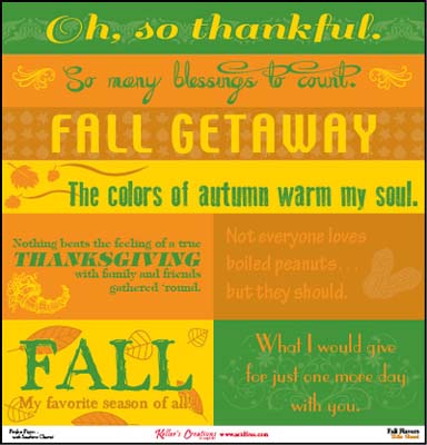 Fall Flavors Cut Apart 12x12 Title Sheet / Keller Creations image 0