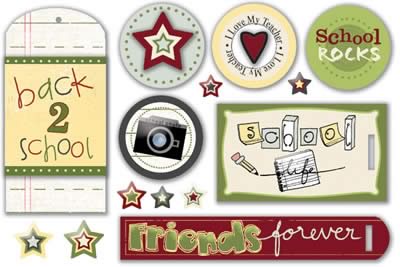 Back to School 3-D Foam Sticker - Carolees Creation image 0