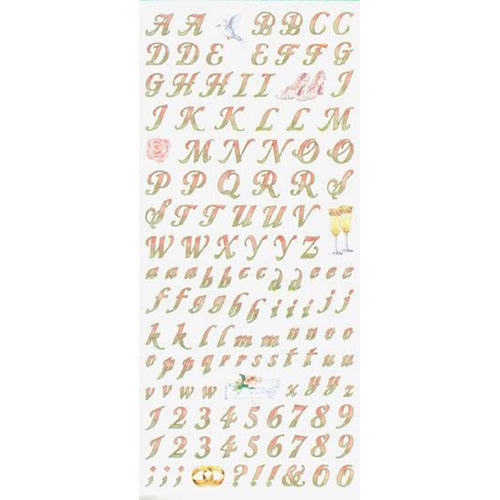 Wedding Alphabet Sticker, SandyLion image 0