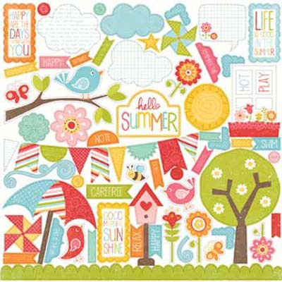Hello Summer 12 x 12 Element Sticker - Echo Park image 0