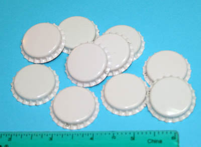 White Bottle Caps (10 pkg) - Boxer Scrapbook Productions image 0