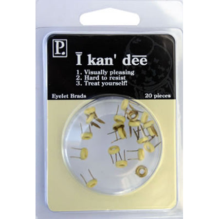 Soft Yellow Eyelet Brads - Pebbles Inc. image 0