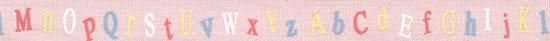 Baby Girl Alphabet Twill Ribbon - Carolees Creation image 0