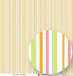 Flower Stripes Paper - Pebbles Inc. image 0