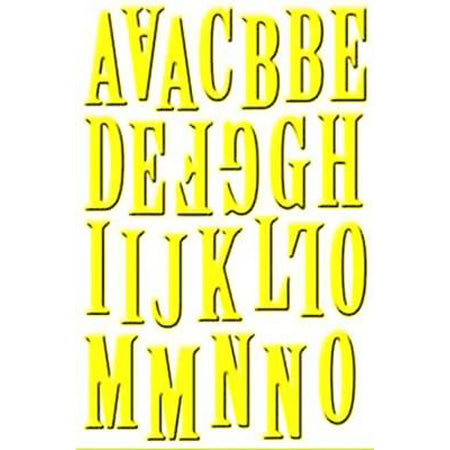Bright Yellow Foam Uppercase Alphabet & Number Stickers - Carolees Creation image 0