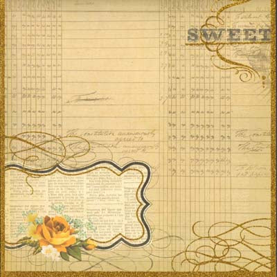 Song Page Gold Glitter Paper / Recollections image 0