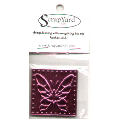 Fushia Butterfly Embossed Tins (4 Pack) / Scrap Yard 329 image 0