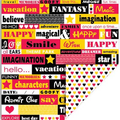 Magic Phrases/Hearts Double-Sided Cardstock Paper - Queen &amp; Co image 0