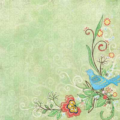 Bird Branch Paper - Carolees Creations/Adornit image 0