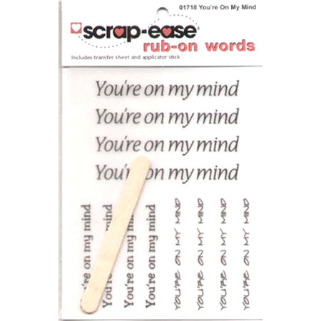 You're on my Mind Rub-On Words - Scrap-Ease image 0