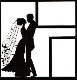 Bride & Groom 2 Piece Overlay / EZ Laser Designs image 0