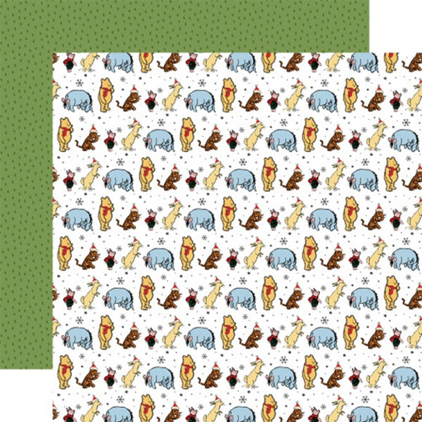 Winnie the Pooh Christmas Festive Friends Paper - Echo Park image 0