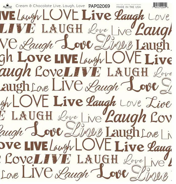 Cream Chocolate Live Laugh Love Paper - Paper Cafe image 0