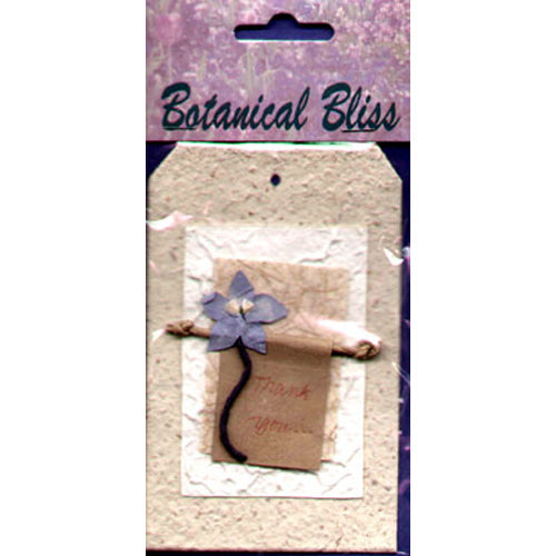 Botanical Bliss Beige Thank You Tag by Dolphin Enterprises image 0