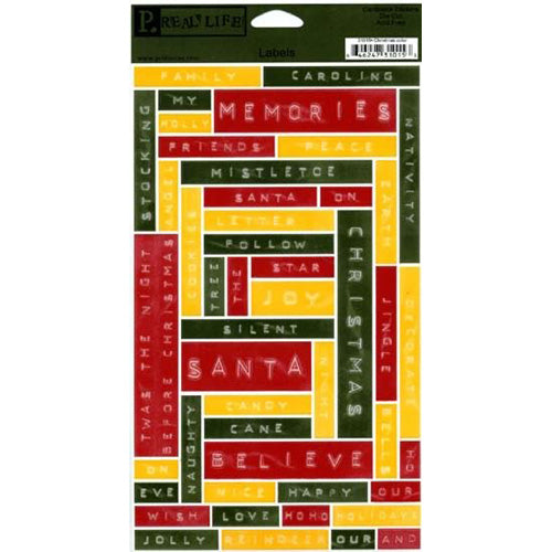 Christmas in Color Expression Sticker Labels - Pebbles Inc. image 0