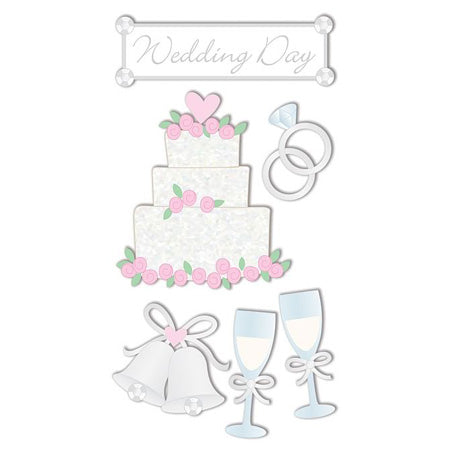 Wedding Cake 3-D Essentials Sticker, SandyLion image 0