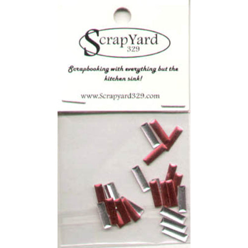 Small Red Rectangle Metal Embellishments - Scrap Yard 329 image 0