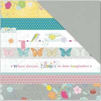 Bloom Bands Double-Sided Paper/Elizabeth Park Collection / Little Yellow Bicycle image 1
