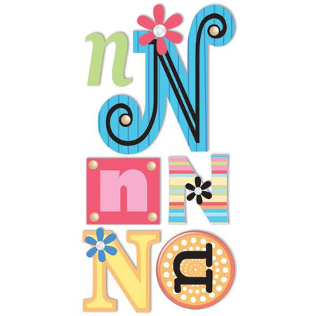 N Monogram 3-D Essentials Sticker, SandyLion image 0