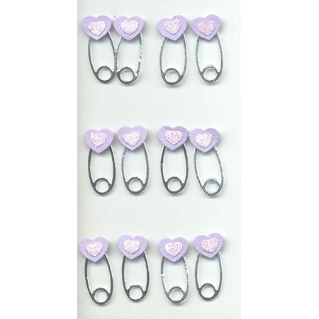 Diaper Pins Girl 3-D Essentials Sticker, SandyLion image 0
