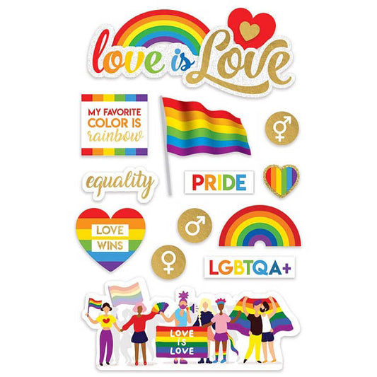 Love is Love 3-D Sticker - Paper House image 0