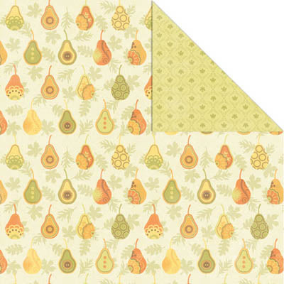 Pear Harvest/Orchard Harvest Collection Double-Sided Paper - Creative Imaginations image 0