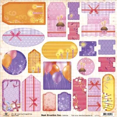 Happy Birthday Girl 12x12 Die-Cut Sheet - Best Creation Inc image 0