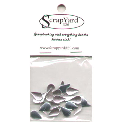 Turquoise Teardrop Metal Embellishments / Scrap Yard 329 image 0