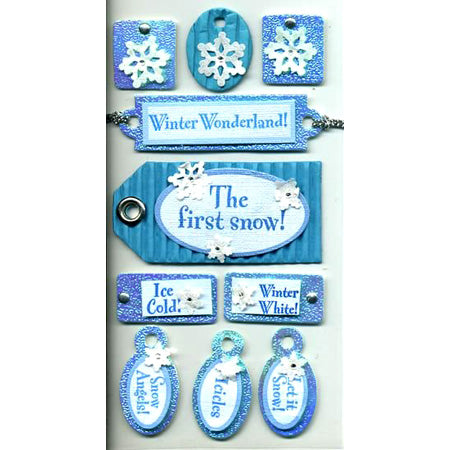 Winter Tag 3-D Essentials Sticker, SandyLion image 0
