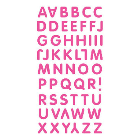 Fushia Alphabet 3-D Essentials Sticker, SandyLion image 0