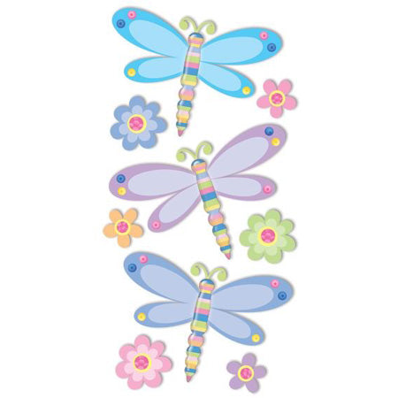 Dragonflies 3-D Essential Sticker / Sandy Lion image 0