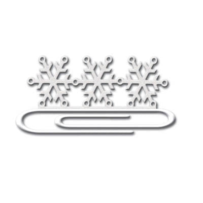 Snowflakes Jumbo Clip - Carolees Creations/Adornit image 0