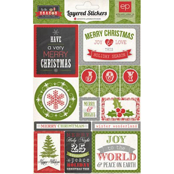Tis The Season Layered Stickers - Echo Park image 0