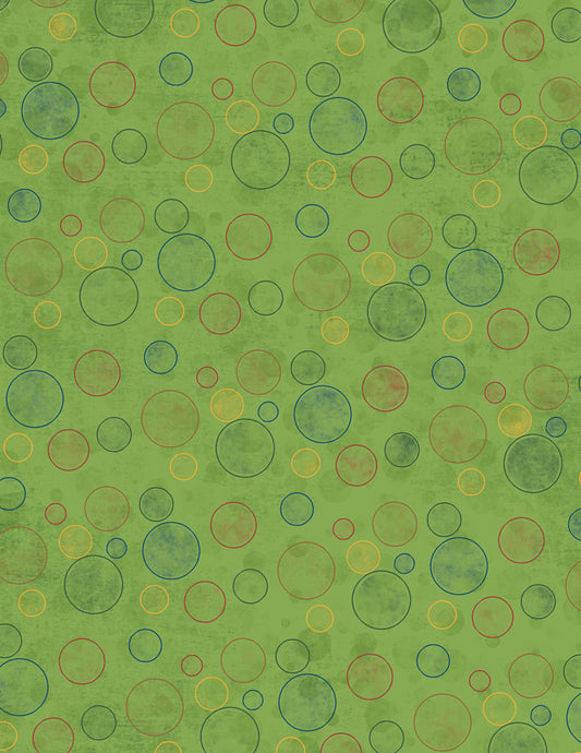 8 1/2 x 11Colored Bubbles on Green- Hot Off the Press image 0