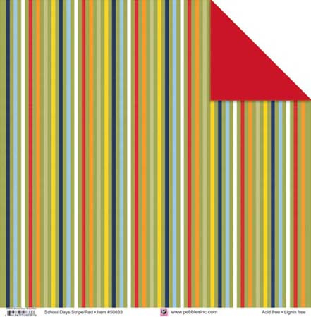 School Days Stripe/Red Paper - Pebbles Inc. image 0
