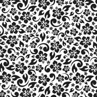 Tropic Flowers-Black and White Paper - Boxer Scrapbook Prod. image 1