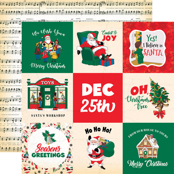 4x4 Seasons Greetings Journaling Cards Paper - Carta Bella image 0