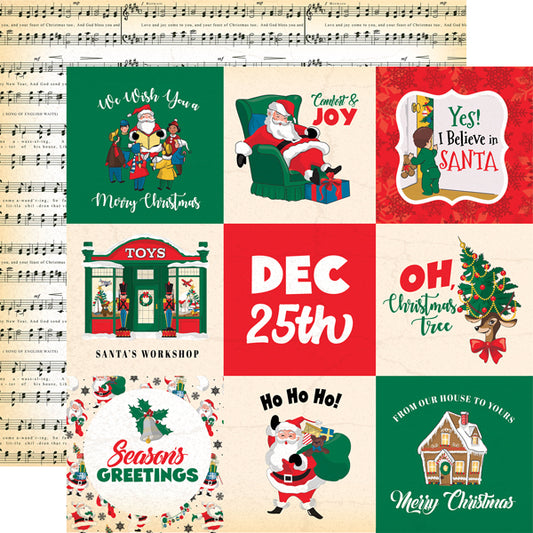 4x4 Seasons Greetings Journaling Cards Paper - Carta Bella image 0
