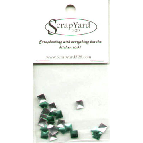 Small Green Square Metal Embellishments - Scrap Yard 329 image 0
