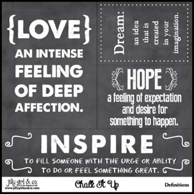 Chalk It Up "Definitions "  6x6 Card by Jilly Girl & Co image 0