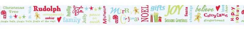 Christmas Words Ribbon - Carolees Creations/Adornit image 0