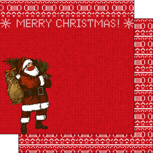 Merry Christmas Masked Santa Paper - Scrapbook Customs image 0