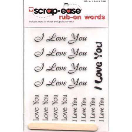 I Love You Rub-On-Words - Scrap-Ease image 0