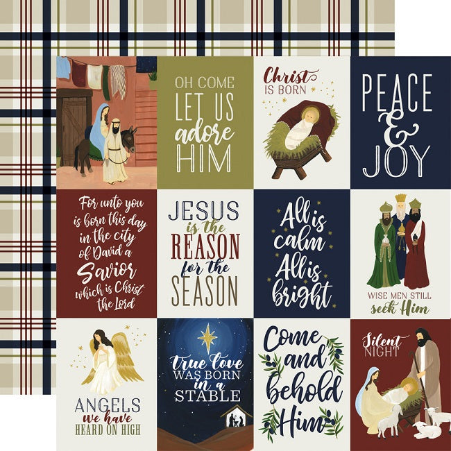 Oh Holy Night 3x4 Journaling Cards Paper- Echo Park image 0